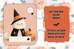 Printable Halloween Cat Money Card, Halloween Money Card Product Image 2