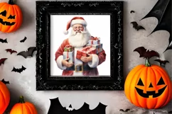 Watercolor Santa Claus Sublimation Clipart, Santa PNG Product Image 2