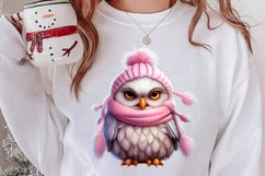 Cute Pink Christmas Animals Clipart Sublimation Product Image 2