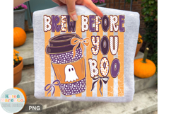 Brew Before you Boo PNG | Halloween Coffee PNG | Fall PNG Product Image 1