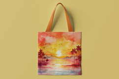 Sunrise Orange Digital Paper Product Image 2