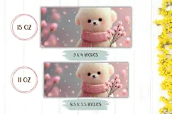 Poodle Mug Design, Poodle Dog Mug PNG, Floral Mug Wrap Product Image 2