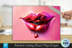 3D Lips Cutting Board Sublimation Design Product Image 1