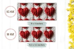 Embroidery Love Mug Wrap, Red Love Hearts Mug Design Product Image 2