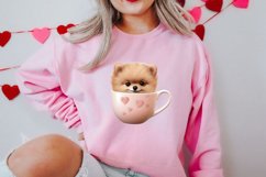 Cute Valentine Pomeranian Puppy, Valentines Clipart Product Image 2