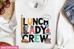 LUNCH LADY CREW PNG, Lunch Lady Sublimation PNG Product Image 3