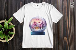 Winter Love Snow Globe Clipart Sublimation PNG Product Image 2