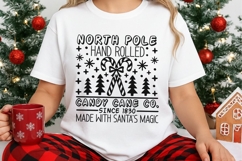 North Pole Hand Rolled Candy Cane Co. Svg, Candy Cane Svg. Product Image 3