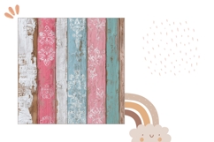 Pink Wooden Pillow PNG, Nature Pillow Case Sublimation Product Image 2