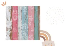Pink Wooden Pillow PNG, Nature Pillow Case Sublimation Product Image 2