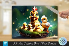 Cute Little Chicken Cutting Board Sublimation Design Product Image 1