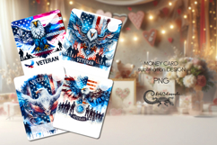 Patriotic USA veteran | 4 Money Card Sublimation designs PL2 Product Image 1
