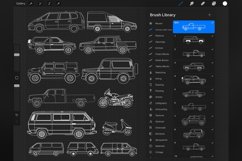 250 Procreate Vehicles side view Stamp Brushes Product Image 2