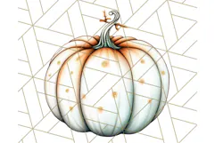 Fall Pumpkin Clipart PNG, Autumn Pumpkins, Jewel Tones Png Product Image 2
