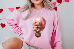 Cute Valentine Pomeranian Puppy, Valentines Clipart Product Image 2