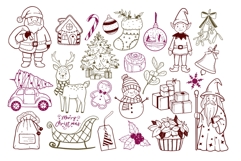 Hand drawn whimsical Christmas PNG, SVG Product Image 3