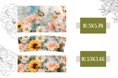 Wildflowers Tumbler Wrap Design, Flowers 40 Oz Tumbler PNG Product Image 2