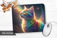 Magical Rainbow Cat Mouse Pad PNG Design Product Image 1