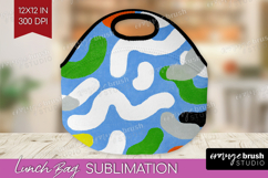 Abstract Doodle Lunch Bag - Modern Texture Lunch Bug PNG Product Image 1