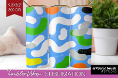 Abstract Doodle Tumbler Wrap - Modern Texture Tumbler PNG Product Image 1