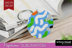 Abstract Doodle Keychain PNG - Modern Texture Keychain Product Image 1