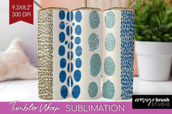 Abstract Doodle Tumbler Wrap - Modern Texture Tumbler PNG Product Image 1