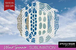 Abstract Doodle Wind Spinner Sublimation PNG - Modern Round Product Image 1