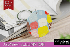 Abstract Doodle Keychain PNG - Modern Texture Keychain Product Image 1