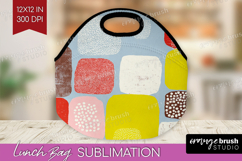 Abstract Doodle Lunch Bag - Modern Texture Lunch Bug PNG Product Image 1