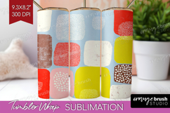 Abstract Doodle Tumbler Wrap - Modern Texture Tumbler PNG Product Image 1