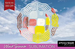 Abstract Doodle Wind Spinner Sublimation PNG - Modern Round Product Image 1