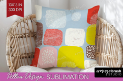 Abstract Doodle Pillow Sublimation - Modern Texture Pillow Product Image 1