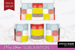 Abstract Doodle Mug Wrap - Modern Texture Mug PNG Product Image 1