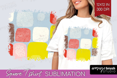 Abstract Doodle Square Tshirt Background - Modern Texture Product Image 1