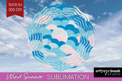 Abstract Doodle Wind Spinner Sublimation PNG - Modern Round Product Image 1