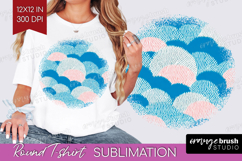 Abstract Doodle Round Tshirt Background - Modern Texture PNG Product Image 1