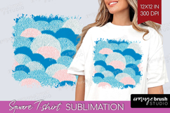 Abstract Doodle Square Tshirt Background - Modern Texture Product Image 1