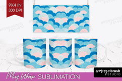 Abstract Doodle Mug Wrap - Modern Texture Mug PNG Product Image 1