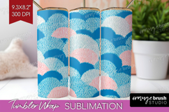 Abstract Doodle Tumbler Wrap - Modern Texture Tumbler PNG Product Image 1