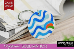 Abstract Doodle Keychain PNG - Modern Texture Keychain Product Image 1