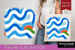 Abstract Doodle Tote Bag - Modern Texture Tote Bag PNG Product Image 1