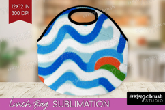 Abstract Doodle Lunch Bag - Modern Texture Lunch Bug PNG Product Image 1