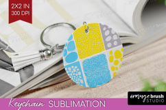 Abstract Doodle Keychain PNG - Modern Texture Keychain Product Image 1