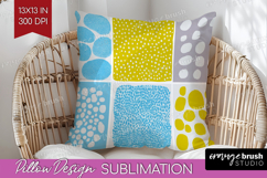 Abstract Doodle Pillow Sublimation - Modern Texture Pillow Product Image 1