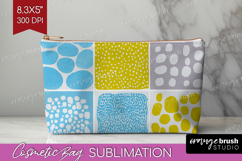 Abstract Doodle Cosmetic Bag - Modern Texture Makeup Bag PNG Product Image 1