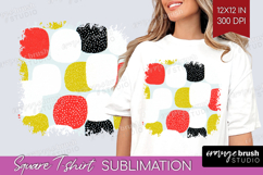 Abstract Doodle Square Tshirt Background - Modern Texture Product Image 1