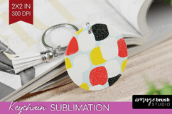 Abstract Doodle Keychain PNG - Modern Texture Keychain Product Image 1