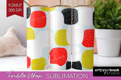 Abstract Doodle Tumbler Wrap - Modern Texture Tumbler PNG Product Image 1