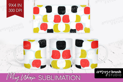 Abstract Doodle Mug Wrap - Modern Texture Mug PNG Product Image 1