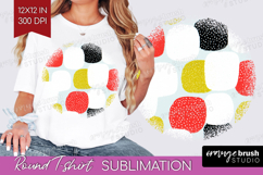 Abstract Doodle Round Tshirt Background - Modern Texture PNG Product Image 1